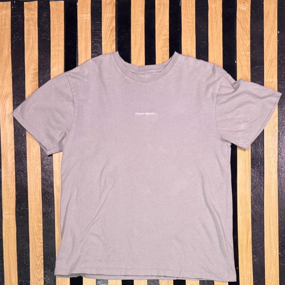 Vox Populi For The People {cries in Spanish} Graphic T-Shirt Gray Large